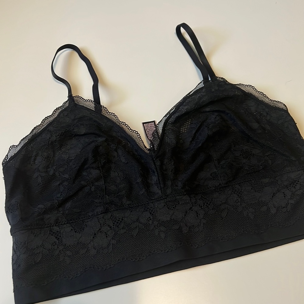 Victoria Secret black bralette size Large